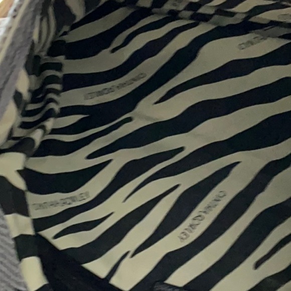 Cynthia Rowley Leather Snake Print Bag Gray Black White - Picture 6 of 8